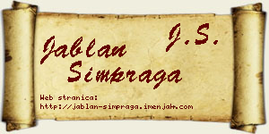 Jablan Šimpraga vizit kartica